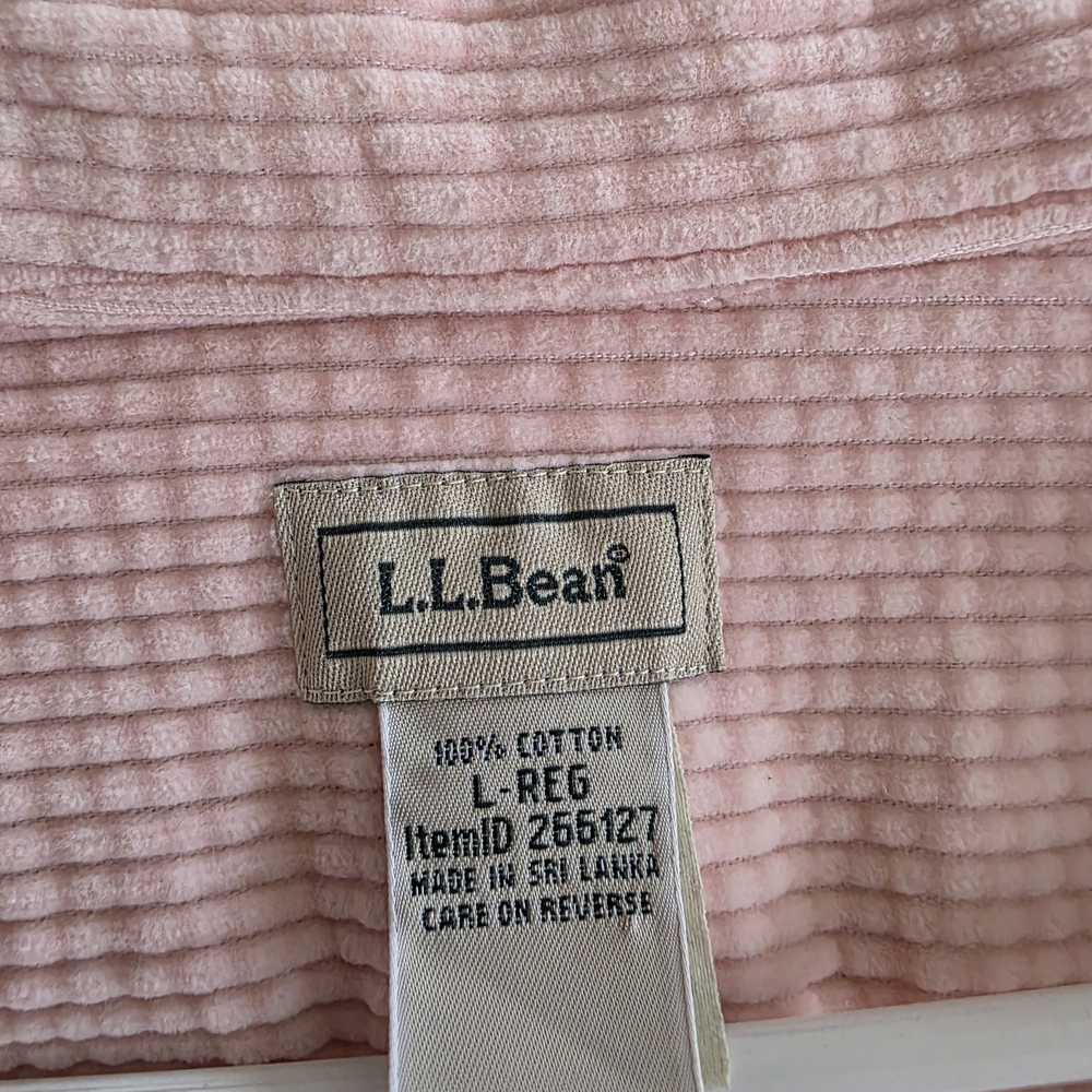 L.L. Bean Pink Corduroy Fabric
